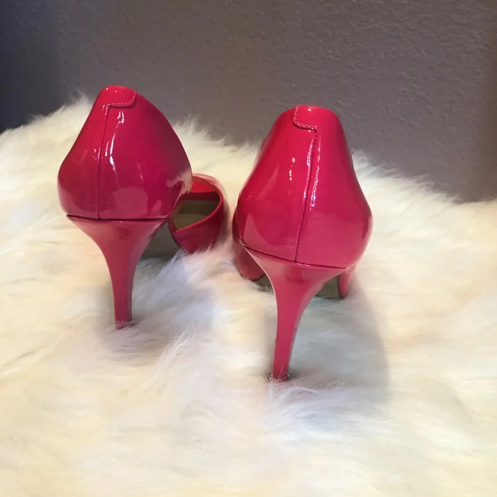 Jessica Simpson Hot Fuchsia Josette patent pump heel. Barbie season! - Picture 3 of 4